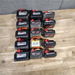 HOUSTON LOCATION - AS-IS MILWAUKEE BATTERY PACK QTY - 15