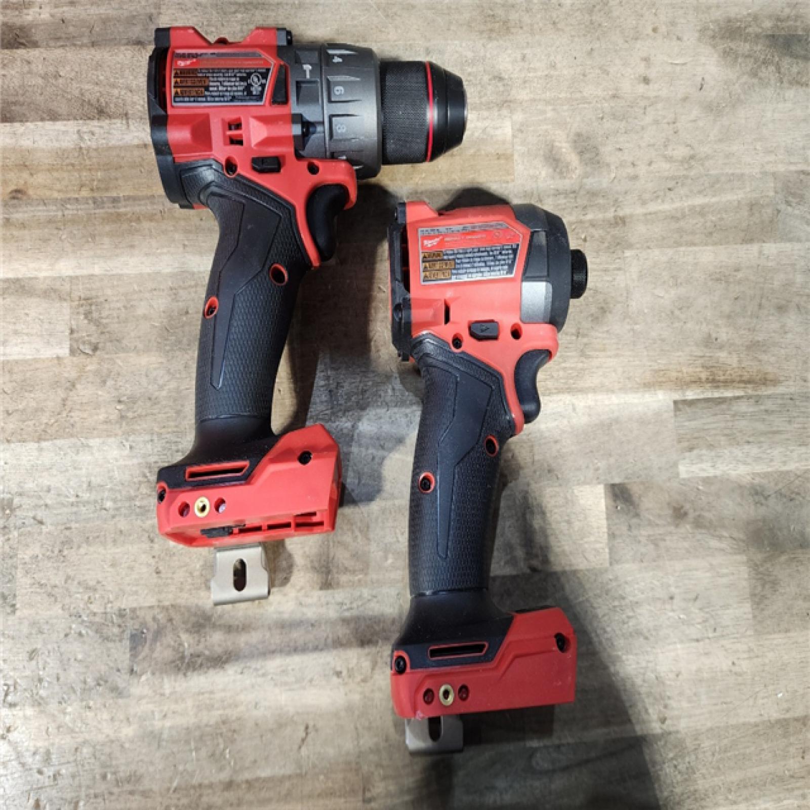 HOUSTON LOCATION - AS-IS MILWAUKEE FUEL 18V Lithium-Ion Brushless Cordless Hammer Drill and Impact Driver Combo Kit