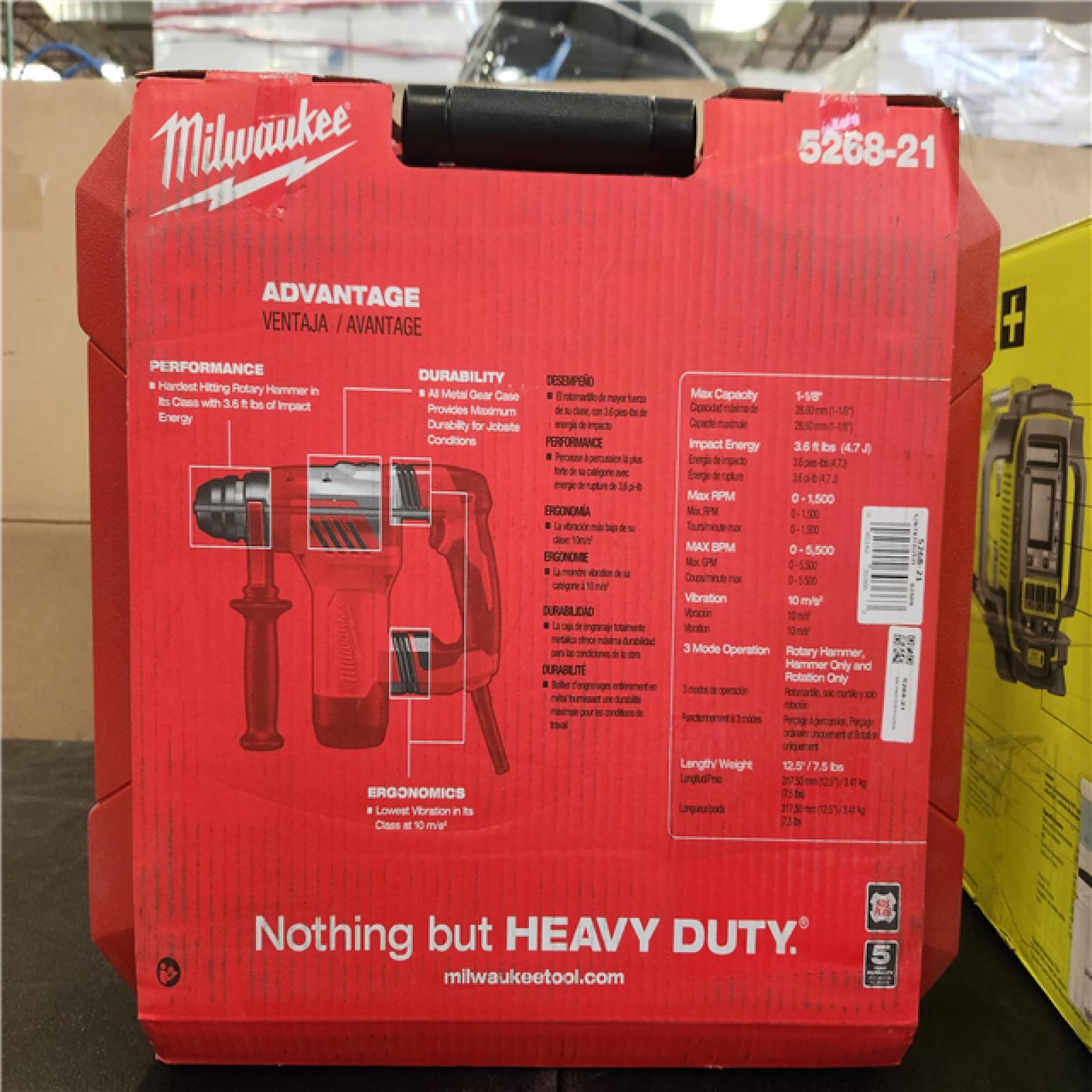 Phoenix NEW Milwaukee 1-1/8 in. Corded SDS-Plus Rotary Hammer