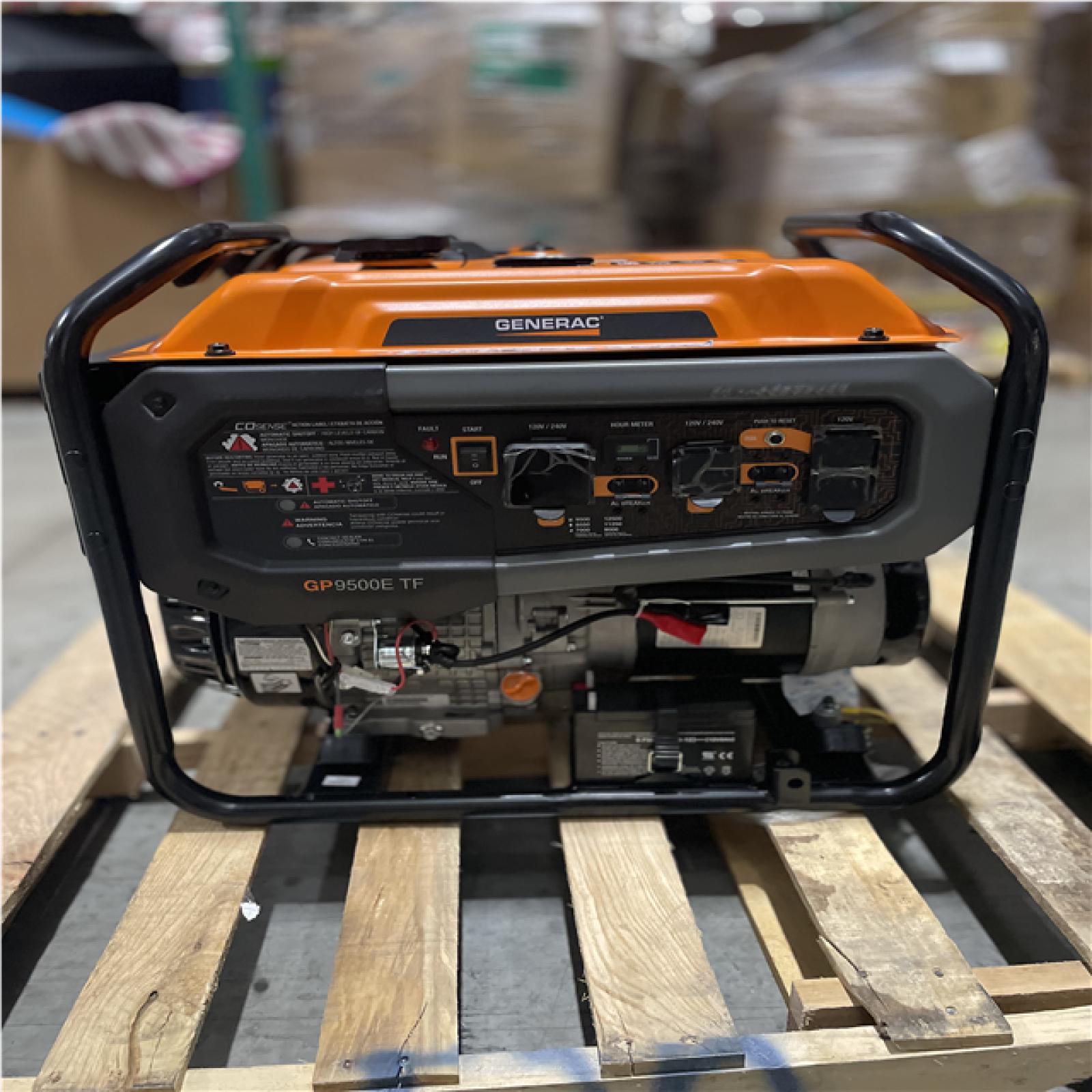 DALLAS LOCATION-AS-IS GENERAC 12 500/9500-Watt Electric Start Tri Fuel Portable Generator