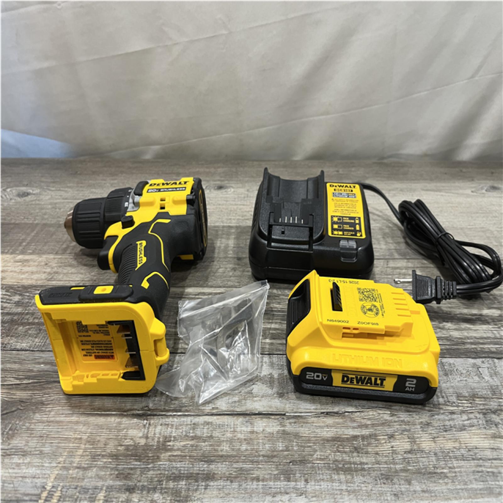 AS-IS DEWALT Atomic 20V Lithium-Ion Cordless Compact 1/2 in. Drill/Driver Kit