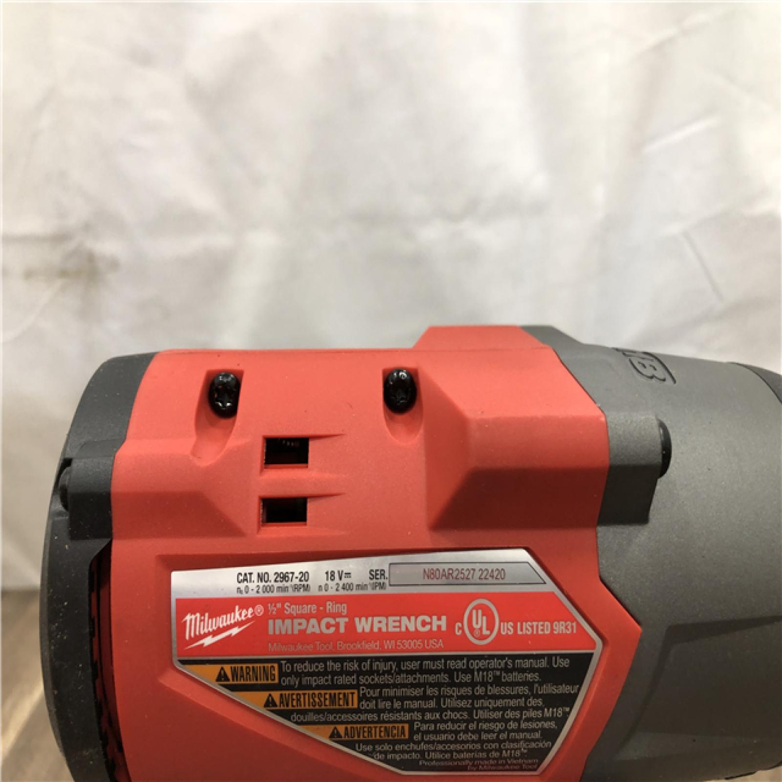AS-IS Milwaukee FUEL 18V Lithium-Ion Brushless Cordless 1/2 in. Impact Wrench with Friction Ring (Tool-Only)