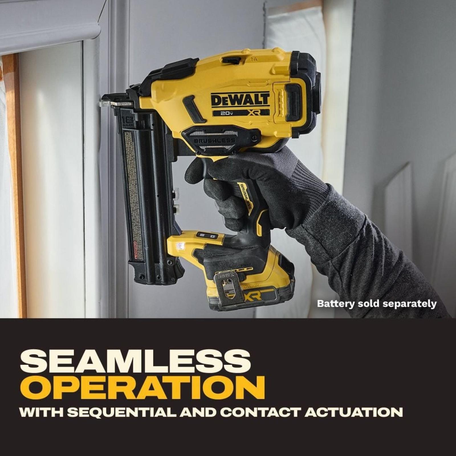 Houston Location AS-IS DEWALT 20V MAX XR 18 Gauge Cordless Brad Nailer (Tool Only)