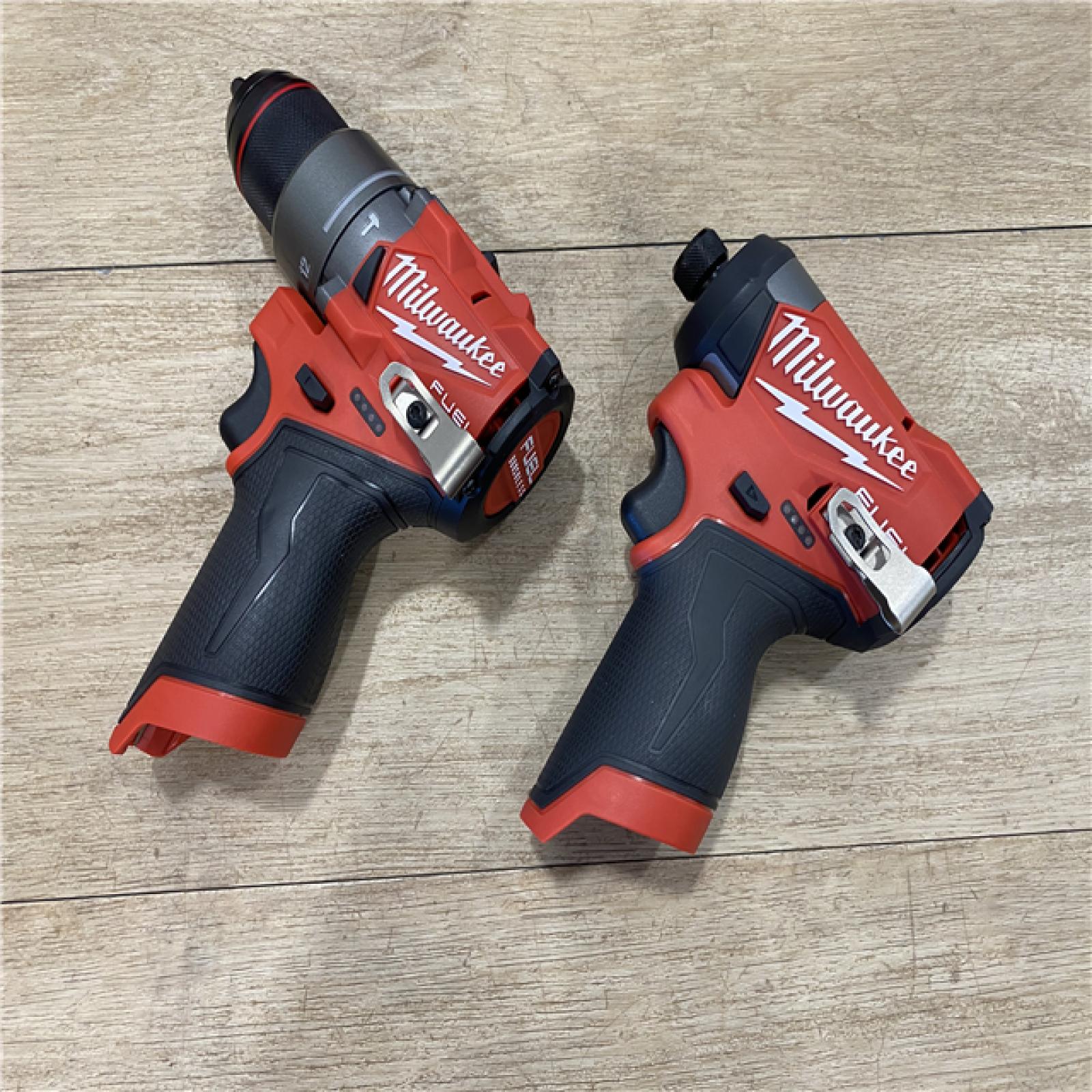 AS-IS Milwaukee FUEL 12-Volt Lithium-Ion Brushless Cordless Hammer Drill and Impact Driver Combo Kit
