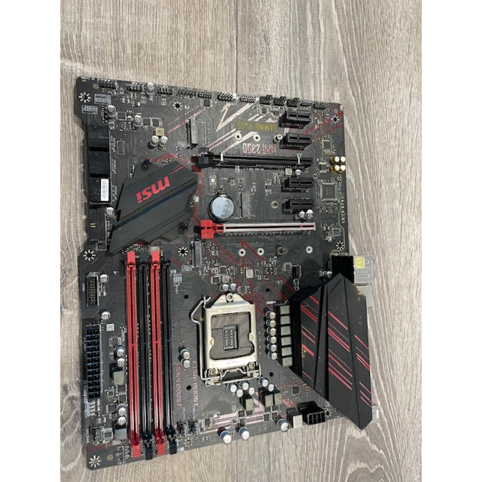 AS-IS MSI MPG Z390 Gaming Plus LGA1151 M.2 USB 3.1 Gen 2 DDR4 HDMI DVI CFX ATX Z390 Gaming Motherboard