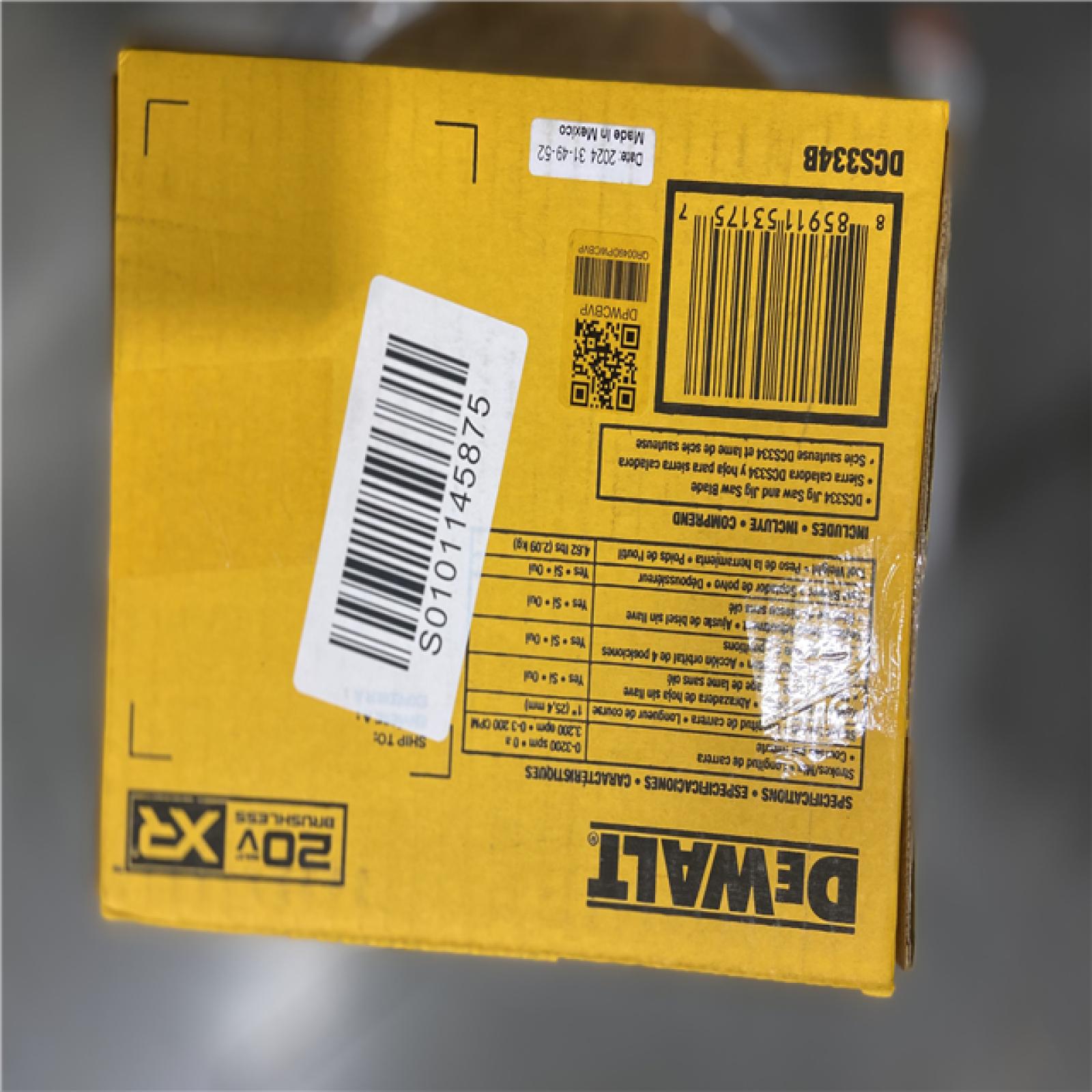 NEW! - DEWALT 20V MAX XR Cordless Brushless Jigsaw (Tool Only