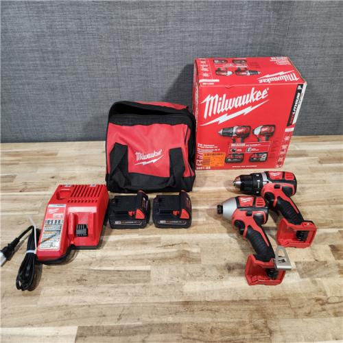 HOUSTON LOCATION - AS-IS Milwaukee 18V Lithium-Ion Cordless Drill Driver/Impact Driver Combo Kit