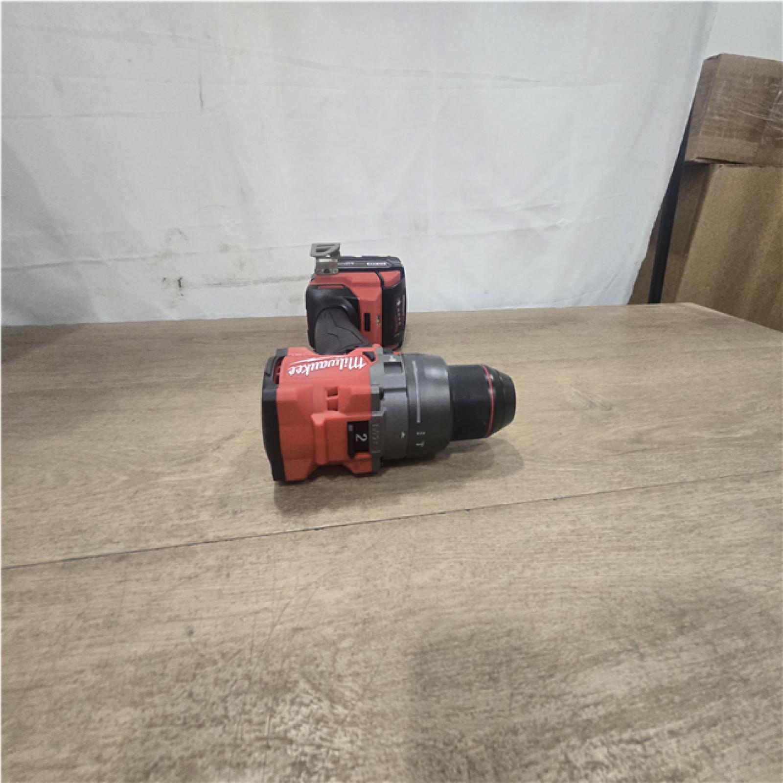 AS-IS Milwaukee FUEL 18V Lithium-Ion Brushless Cordless Hammer Drill and Impact Driver Combo Kit