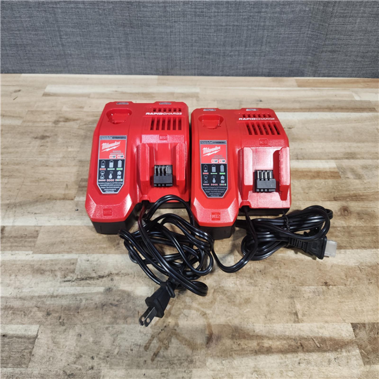 HOUSTON LOCATION - AS - IS MILWAUKEE BATTERY CHARGER PACK QTY - 2