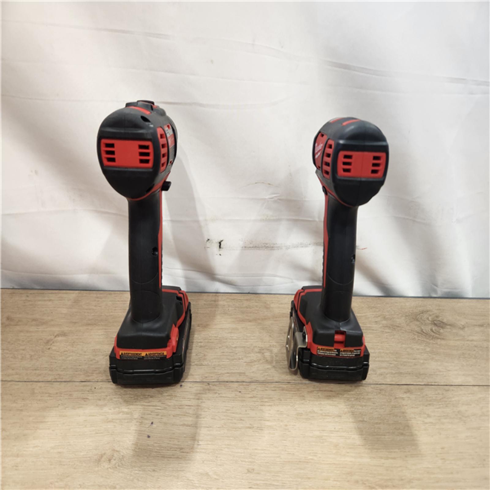 AS-IS- Milwaukee 18V Lithium-Ion Brushless Cordless Compact Drill/Impact Combo Kit