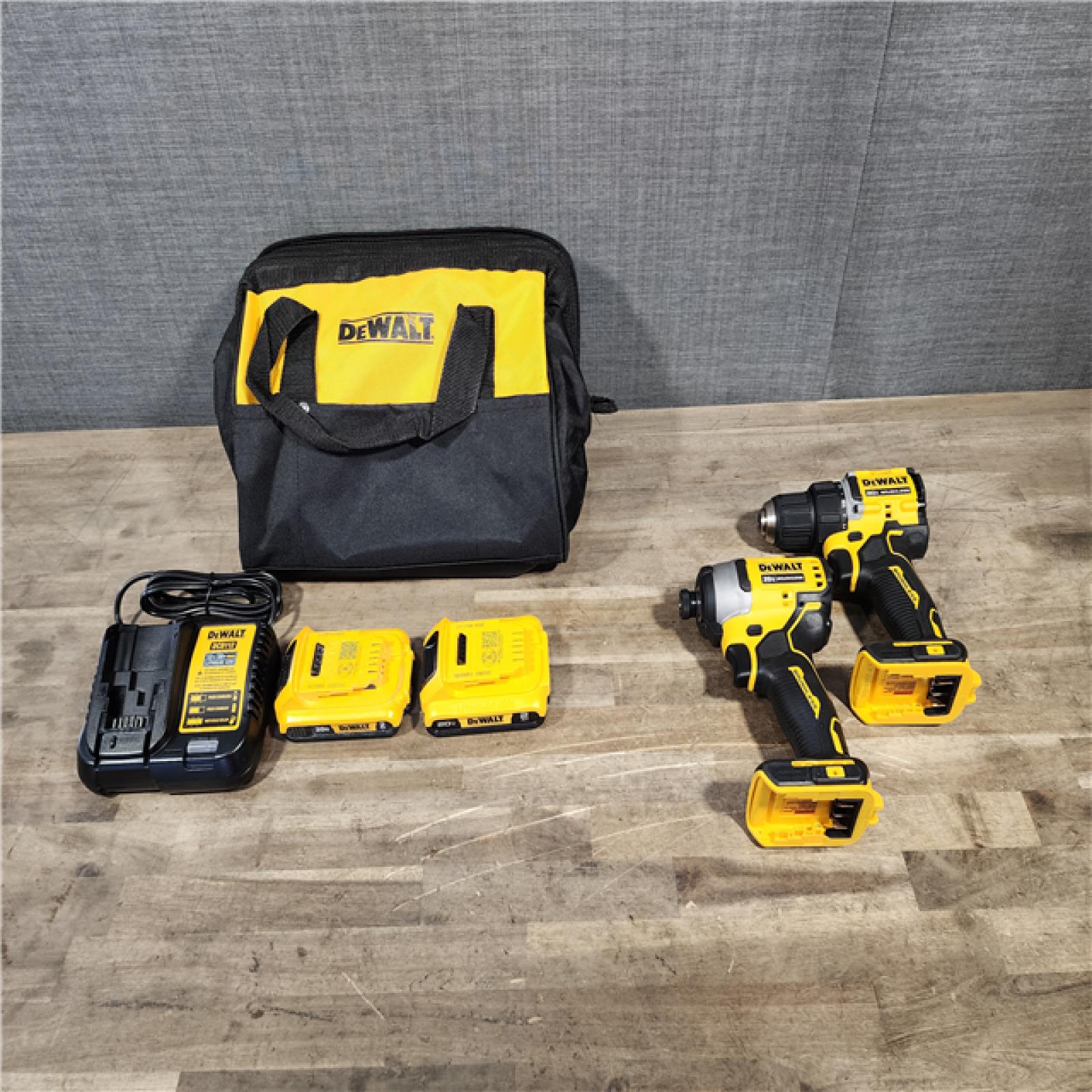 HOUSTON LOCATION - AS-IS DEWALT 2 TOOL COMBO KIT W/ (2) BATTERY & CHARGER