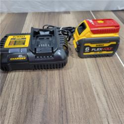 AS-IS DEWALT FLEXVOLT 20V/60V MAX Lithium-Ion 6.0Ah Battery Pack with 6 Amp Output Charger