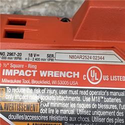 AS-IS Milwaukee FUEL 18V Lithium-Ion Brushless Cordless 1/2 in. Impact Wrench with Friction Ring (Tool-Only)