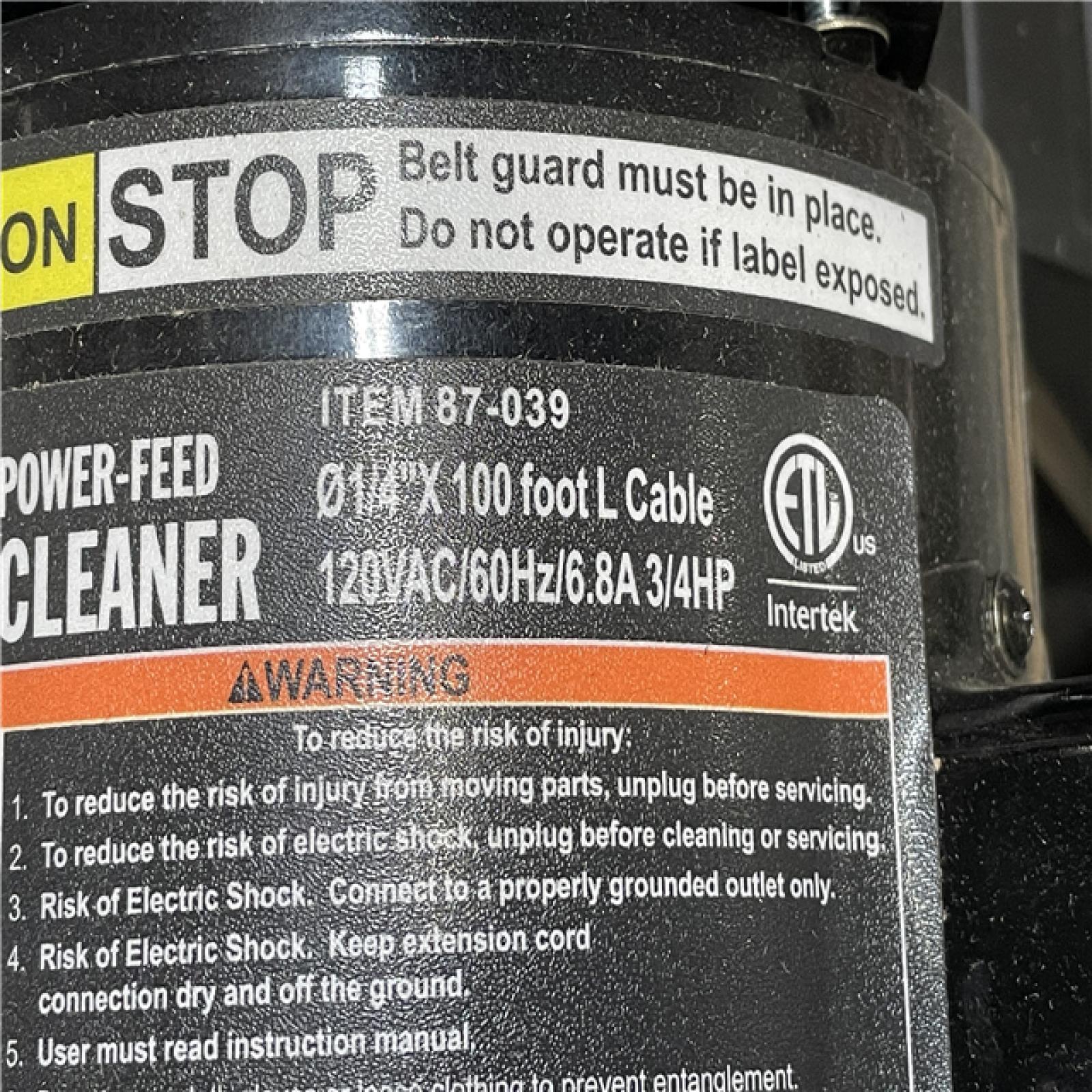 DALLAS LOCATION - Maintenance Warehouse 3/4 In. X 100 Ft. Electric Drain Cleaner