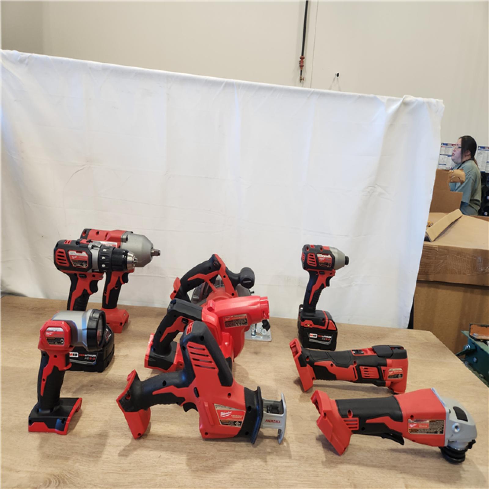 AS-IS- Milwaukee 18-Volt Lithium-Ion Cordless (9-Tool) Combo Kit