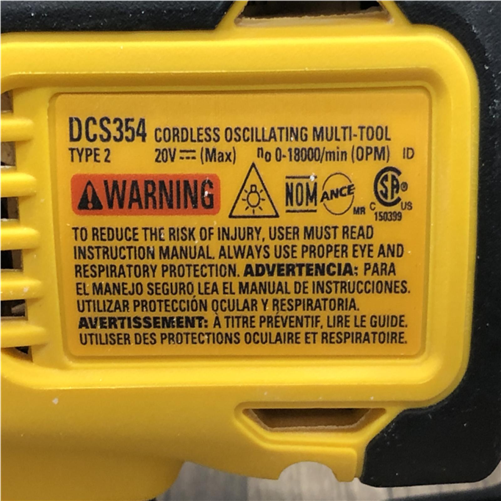 AS-IS DEWALT ATOMIC 20V MAX Cordless Brushless Oscillating Multi Tool (Tool Only)