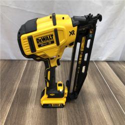 AS-IS DEWALT 20V MAX XR 16-Gauge Electric Cordless Angled Finishing Nailer Kit