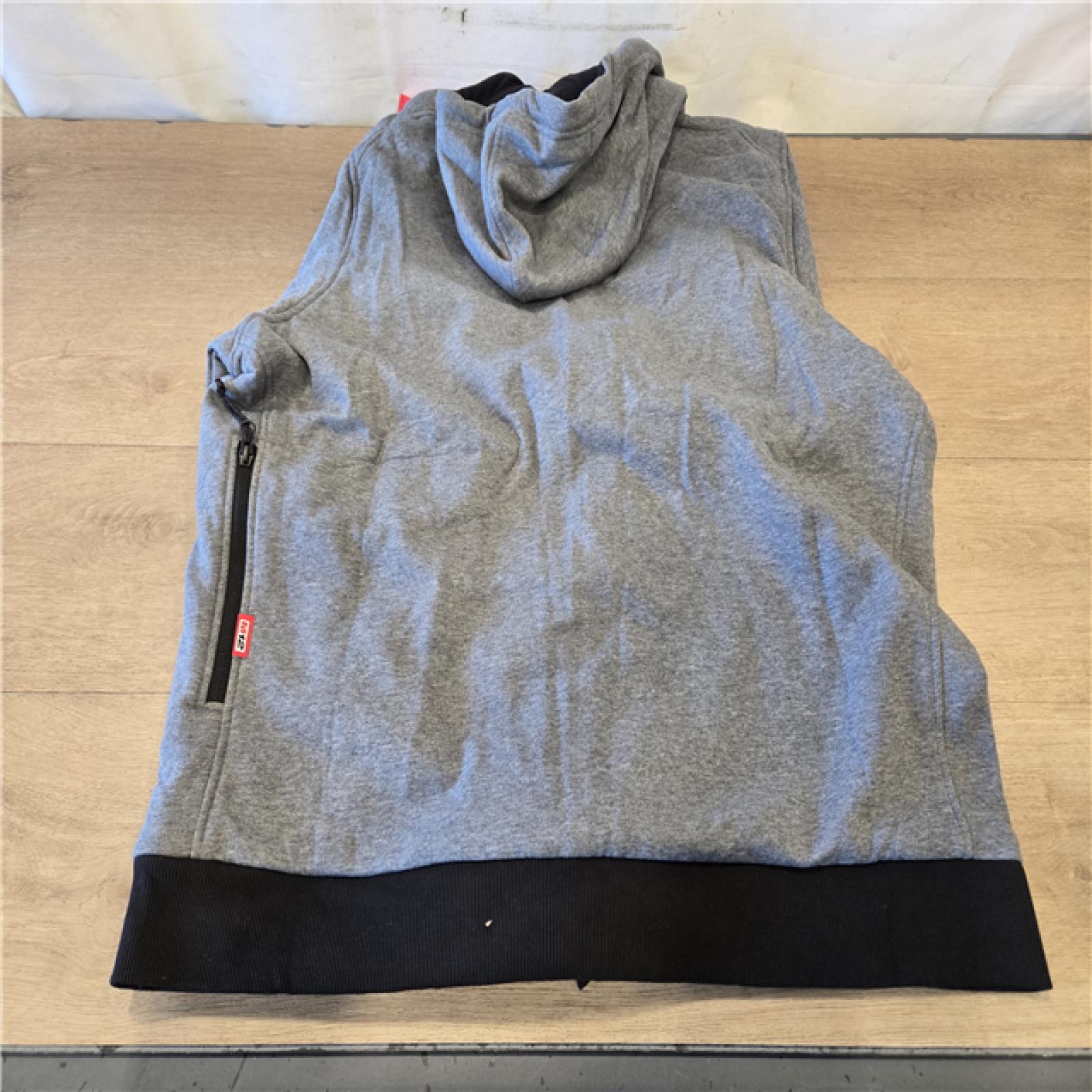AS-IS Milwaukee Men's X-Large 12V Cordless Gray Heated Jacket Hoodie Kit