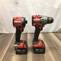 AS-IS Milwaukee FUEL 18V Lithium-Ion Brushless Cordless Hammer Drill and Impact Driver Combo Kit