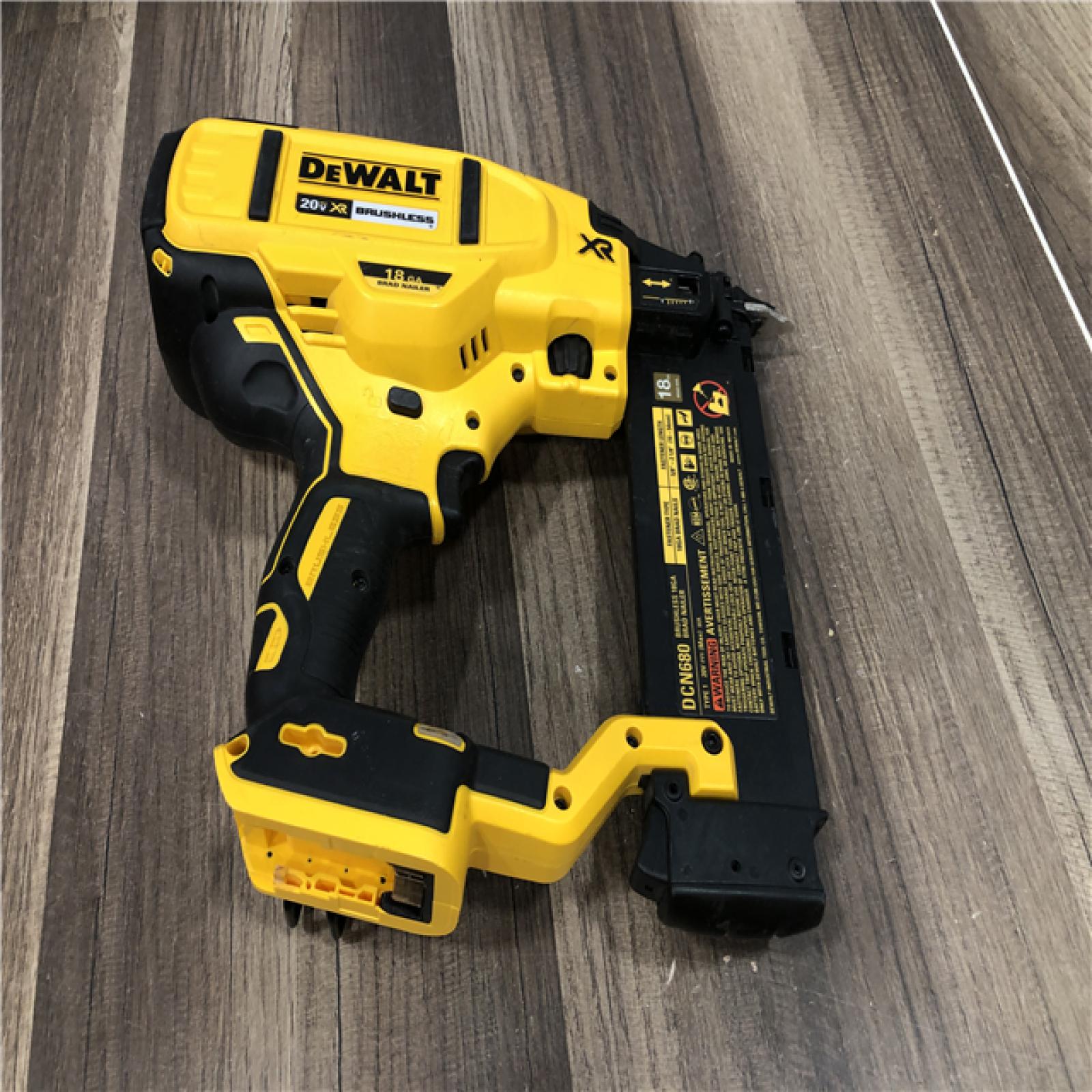 AS-IS DEWALT 20V MAX XR Lithium-Ion Electric Cordless 18-Gauge Brad Nailer (Tool Only)