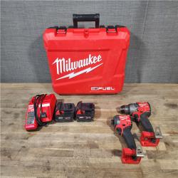 HOUSTON LOCATION - AS-IS MILWAUKEE FUEL 18V Lithium-Ion Brushless Cordless Hammer Drill and Impact Driver Combo Kit