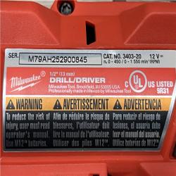 AS-IS Milwaukee Lithium-Ion Brushless Cordless 1/2 in. Drill Driver Kit