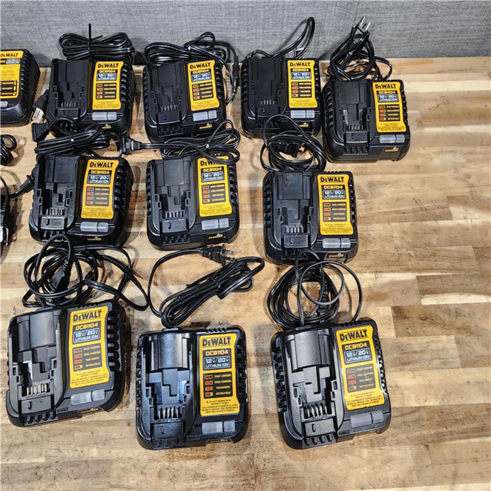 HOUSTON LOCATION - AS - IS DEWALT BATTERY CHARGER PACK QTY - 13