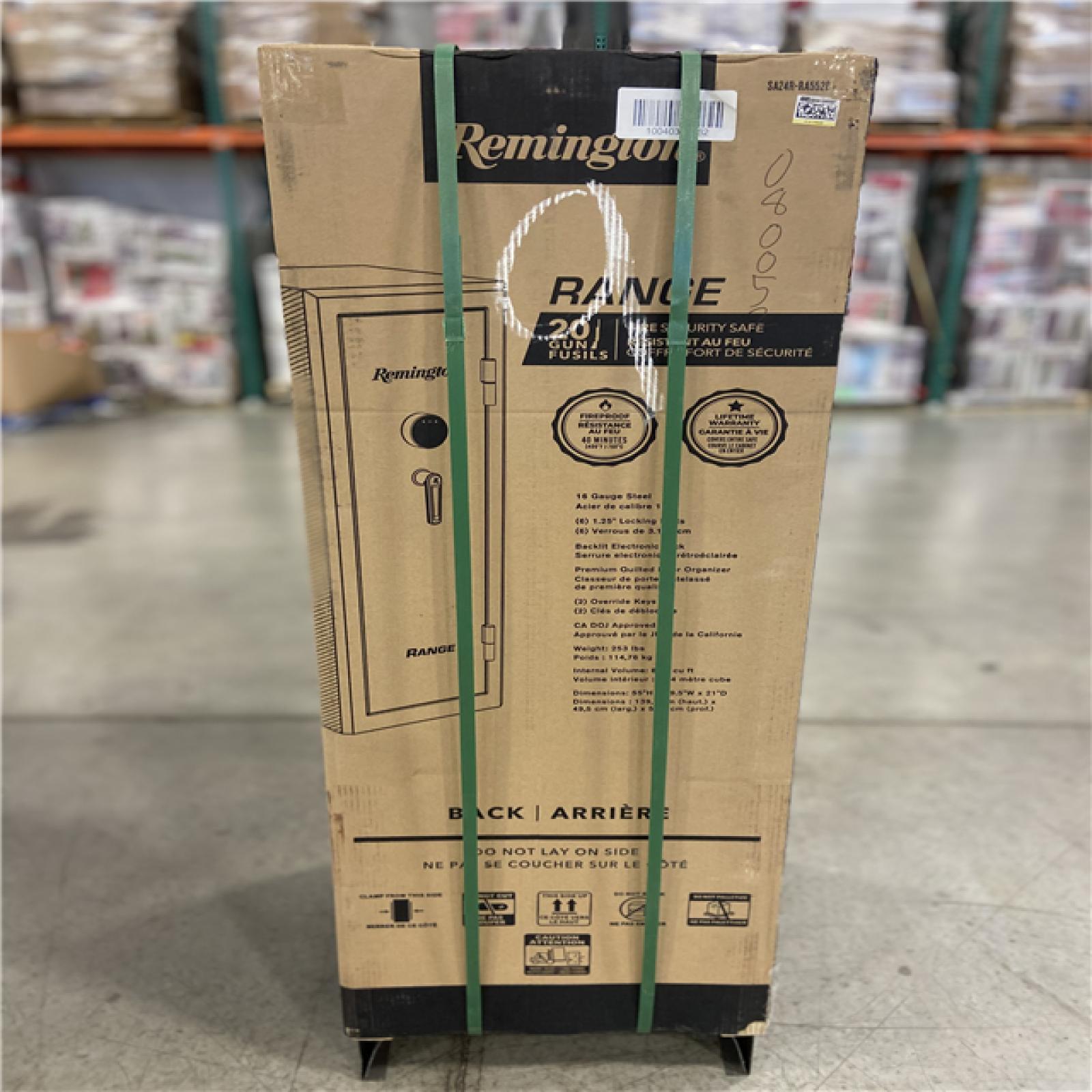 DALLAS LOCATION - Remington 20 + 2-Gun Fireproof Gun Safe with Electronic Lock  Rich Gray Hammertone Finish