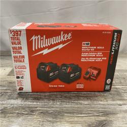NEW - Milwaukee 18-Volt Lithium-Ion XC Starter Kit with Two 5.0Ah Batteries and Charger