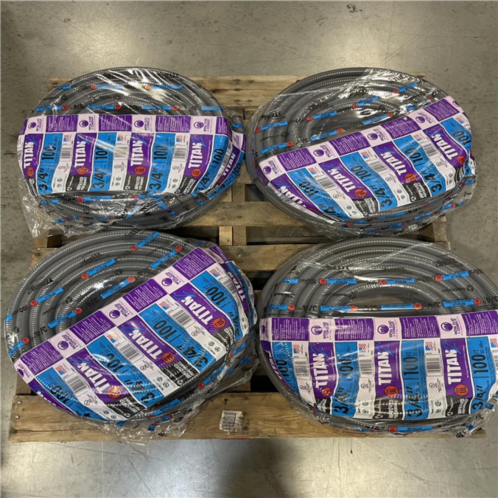 DALLAS LOCATION - Southwire 3/4 in. x 100 ft. Liquidtight Flexible Metallic Titan Steel Conduit PALLET -(4 UNITS)