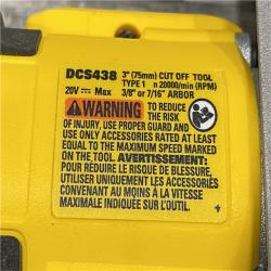 AS-IS DEWALT 20V XR Cordless 3 in. Cut-Off Tool (Tool Only)