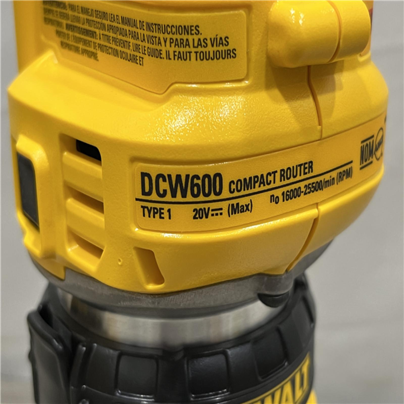 AS-IS DEWALT 20V MAX XR Cordless Brushless Fixed Base Compact Router (Tool Only)