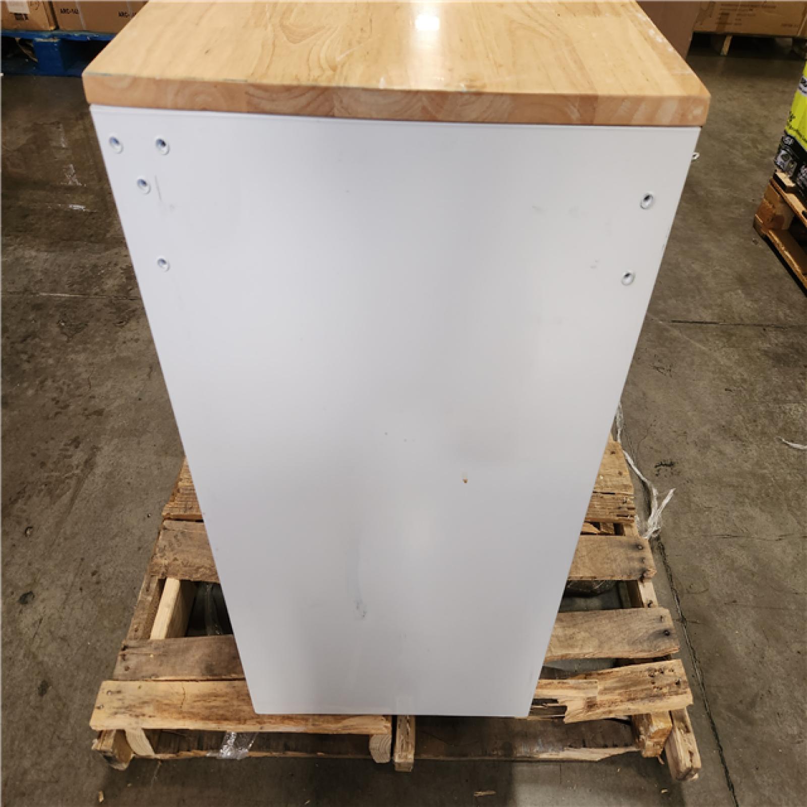 Phoenix LIKE NEW Husky Tool Storage 46 in. W x 18 in. D 9-Drawer Gloss White Mobile Workbench Cabinet