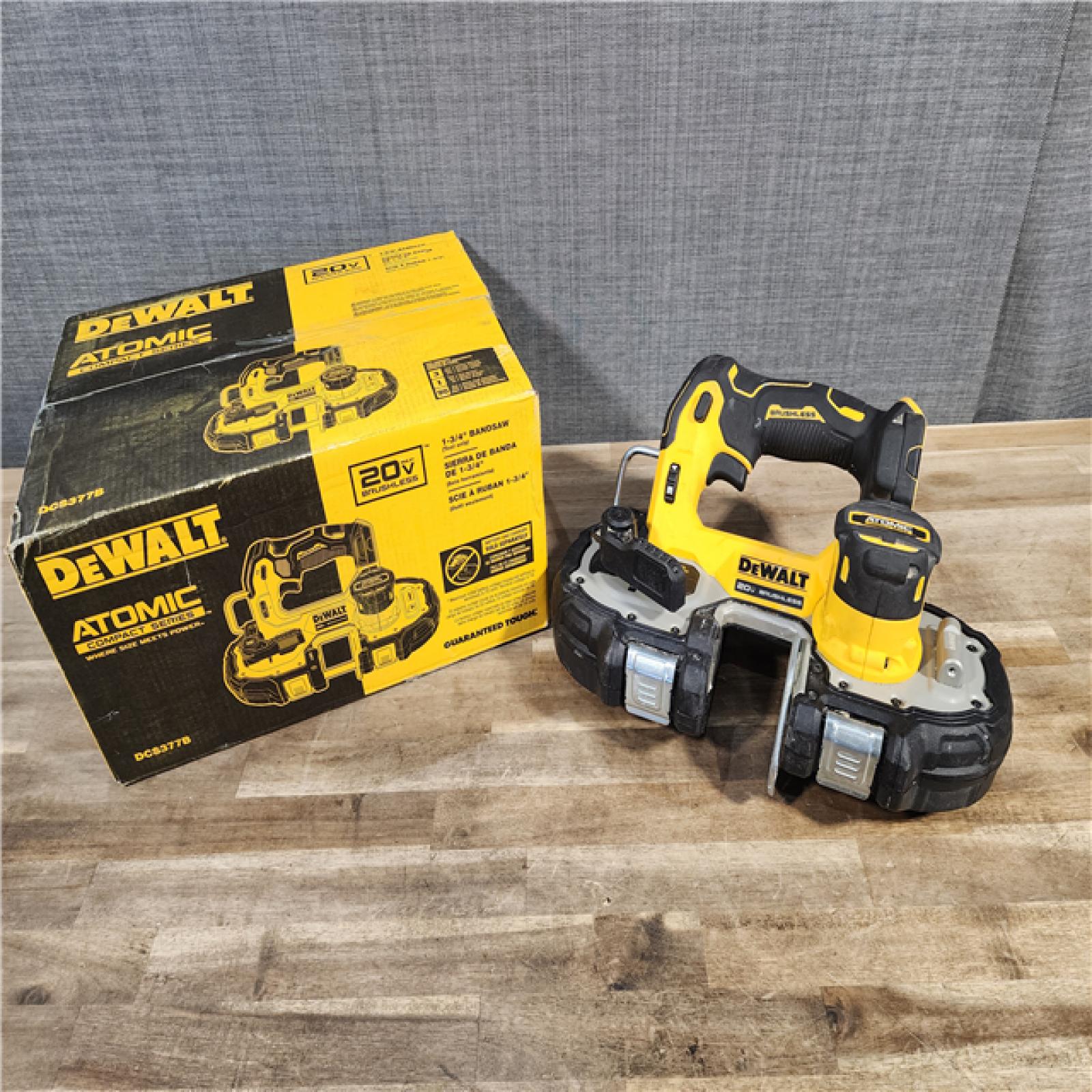 HOUSTON LOCATION - AS-IS Dewalt DCS377B 20V MAX ATOMIC Brushless Cordless 1-3/4  Compact Bandsaw (TOOL ONLY)