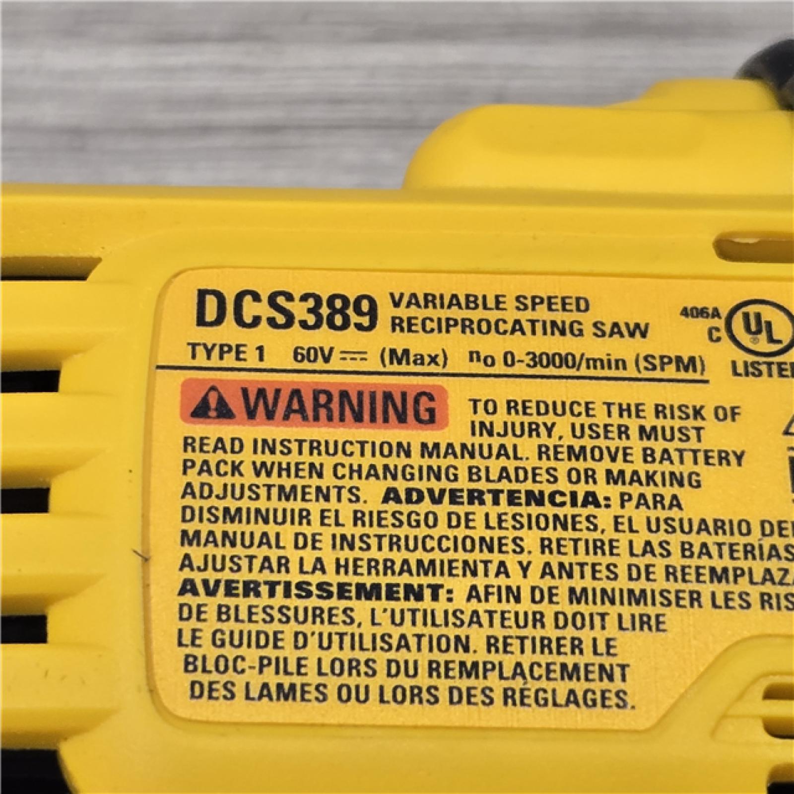 AS-IS DeWalt FLEXVOLT 60V MAX Cordless Reciprocating Saw (Tool-Only)