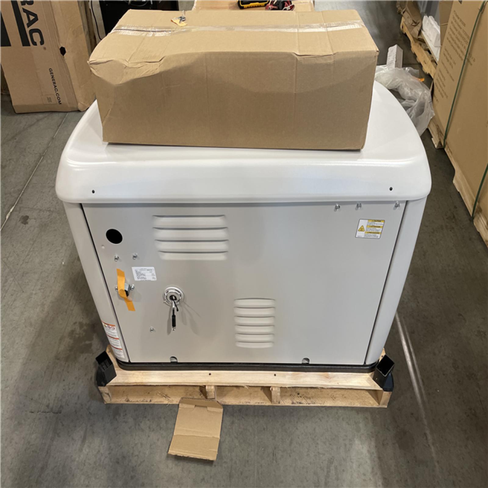DALLAS LOCATION- AS-IS Generac 26 000 Watt Air-Cooled Whole House Home Standby Generator and 200-AMP Transfer Switch