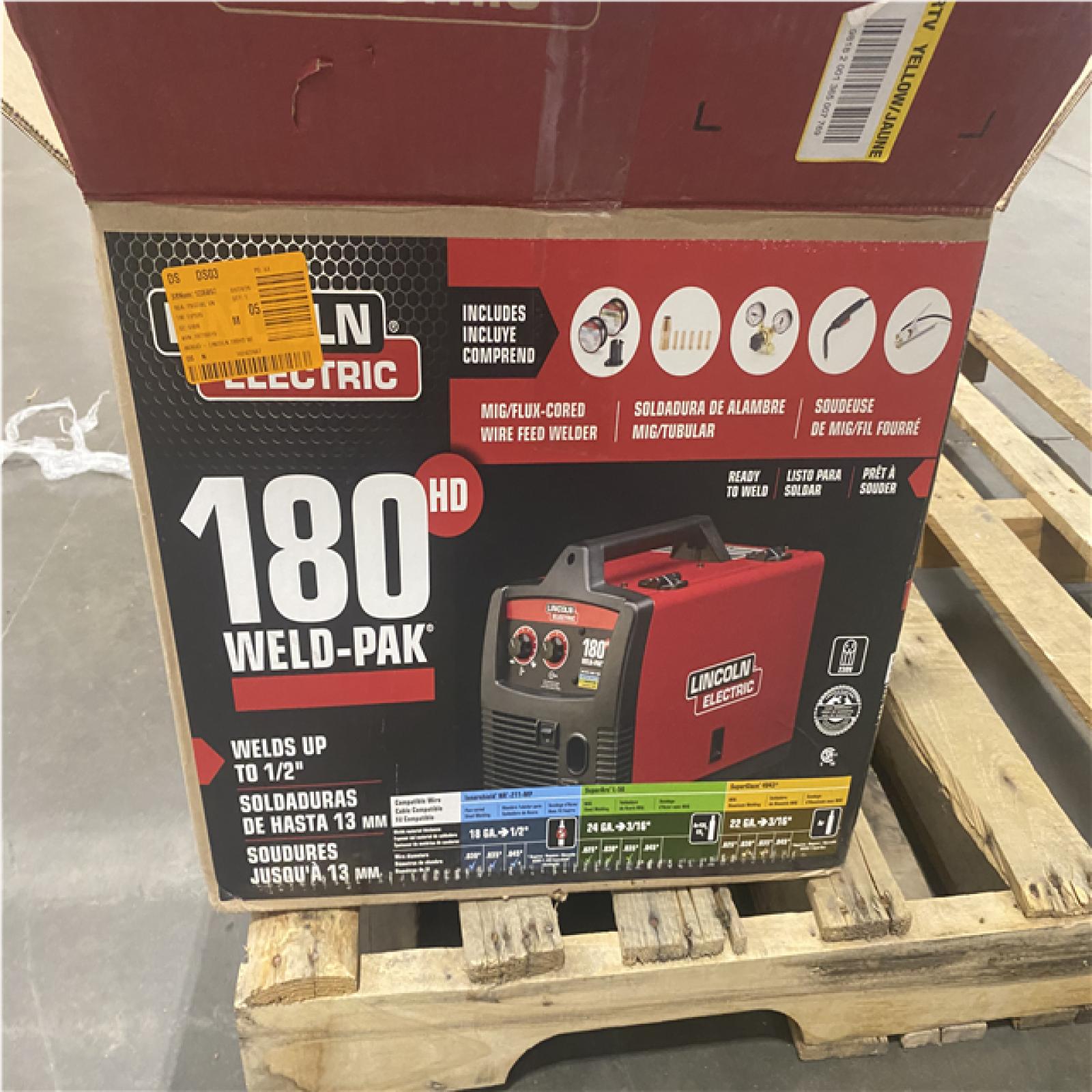 Dallas Location - As-Is Weld-Pak 180 Amp MIG Flux-Core Wire Feed Welder