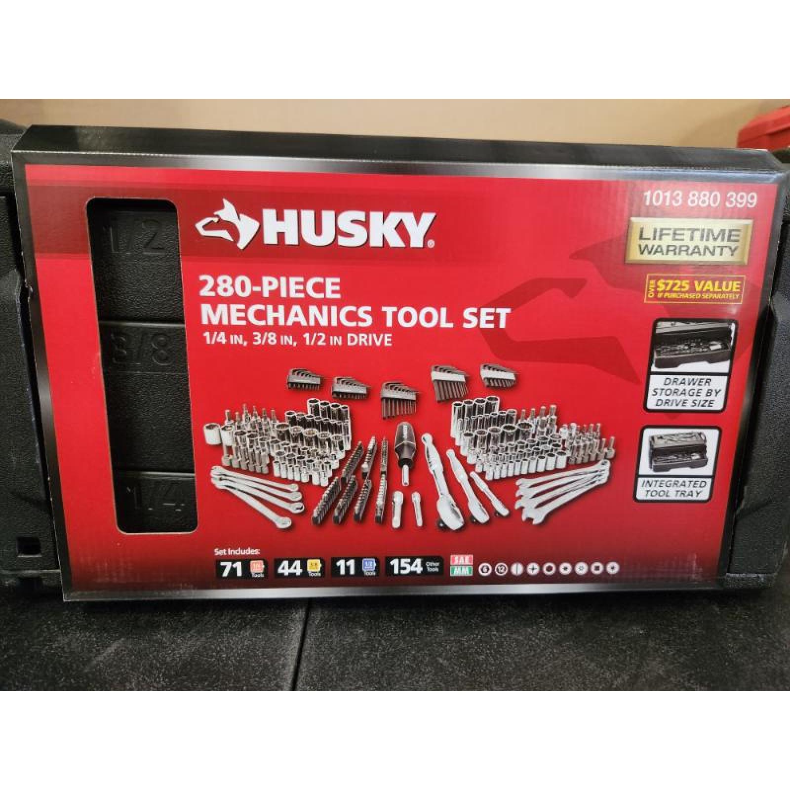 Phoenix NEW Husky 280-Piece SAE/Metric Mechanics Tool Set with Tool Box (SEALED)