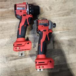 HOUSTON LOCATION - AS-IS Milwaukee M18 18V Lithium-Ion Brushless Cordless Compact Drill/Impact Combo Kit (2-Tool) W/(2) 2.0 Ah Batteries  Charger & Bag