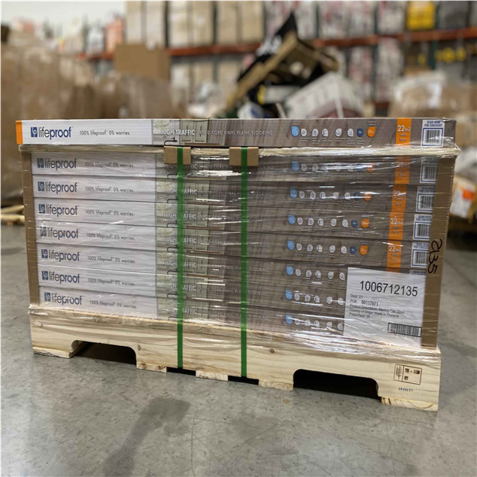 DALLAS LOCATION- NEW! - LIFEPROOF Sterling Oak 22 MIL x 8.7 in. W x 48 in. L Click Lock Waterproof Flooring (20.1 sqft/case) ( 32 CASES)