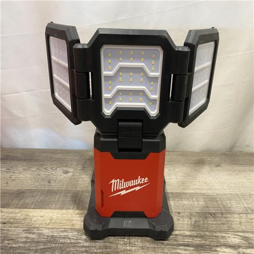 AS-IS Milwaukee 18-Volt Lithium-Ion Cordless 4500 Lumens ROVER Dual Power Triple-Panel Flood & Area Light (Tool-Only)