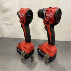 AS-IS - Milwaukee M18 18V Lithium-Ion Brushless Cordless Compact Drill/Impact Combo Kit