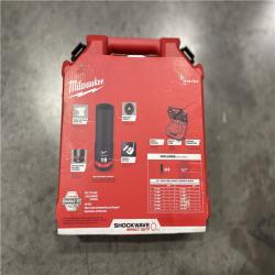 DALLAS LOCATION- NEW! Milwaukee SHOCKWAVE 1/2 in. Drive Metric Deep Well 6 Point Impact Socket Set (14-Piece)