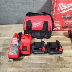 HOUSTON LOCATION - AS-IS Milwaukee 18V Cordless Brushed 2 Tool Drill/Driver and Impact Driver Kit