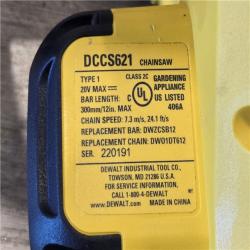 AS-IS DEWALT 20V MAX 12 in. Cordless Chainsaw (Tool Only)