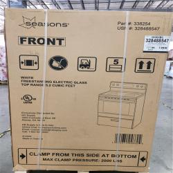 Phoenix NEW Seasons White Freestanding Electric Glass Top Range 5.2 Cubic Feet