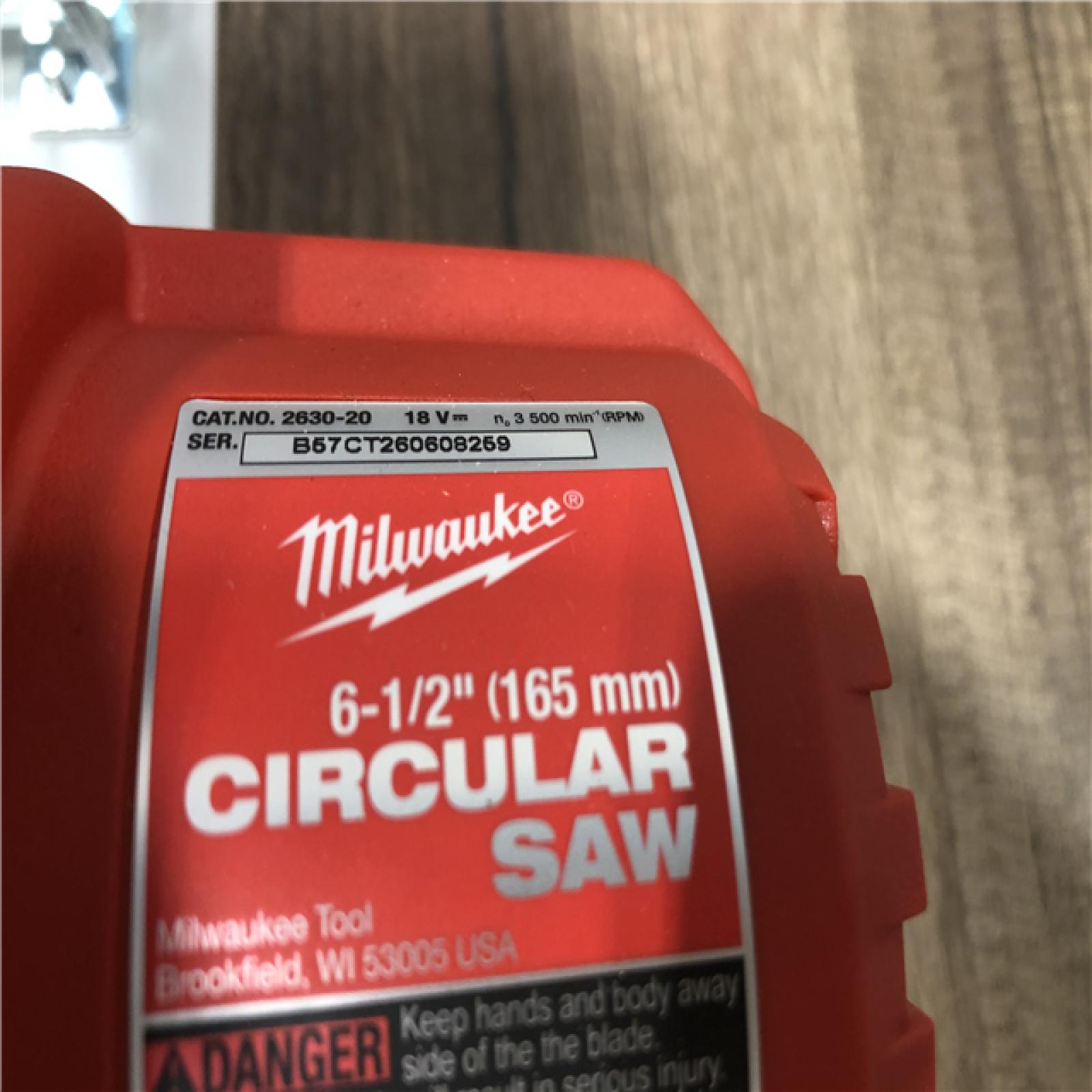 AS-IS Milwaukee 18V Lithium-Ion Cordless 6-1/2 in. Circular Saw (Tool-Only)