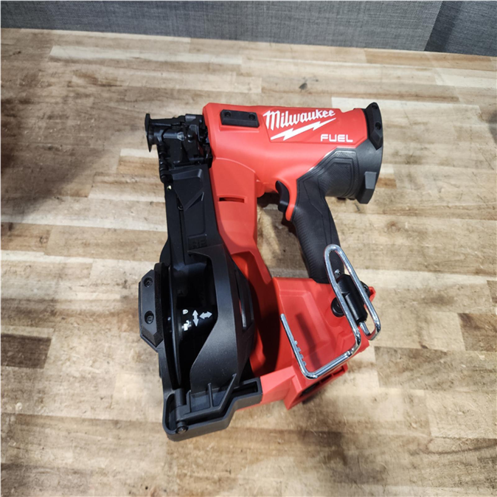 Houston Location AS-IS Milwaukee FUEL 18-Volt Lithium-Ion Brushless Cordless Coil Roofing Nailer (Tool Only)
