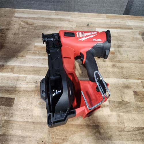 Houston Location AS-IS Milwaukee FUEL 18-Volt Lithium-Ion Brushless Cordless Coil Roofing Nailer (Tool Only)