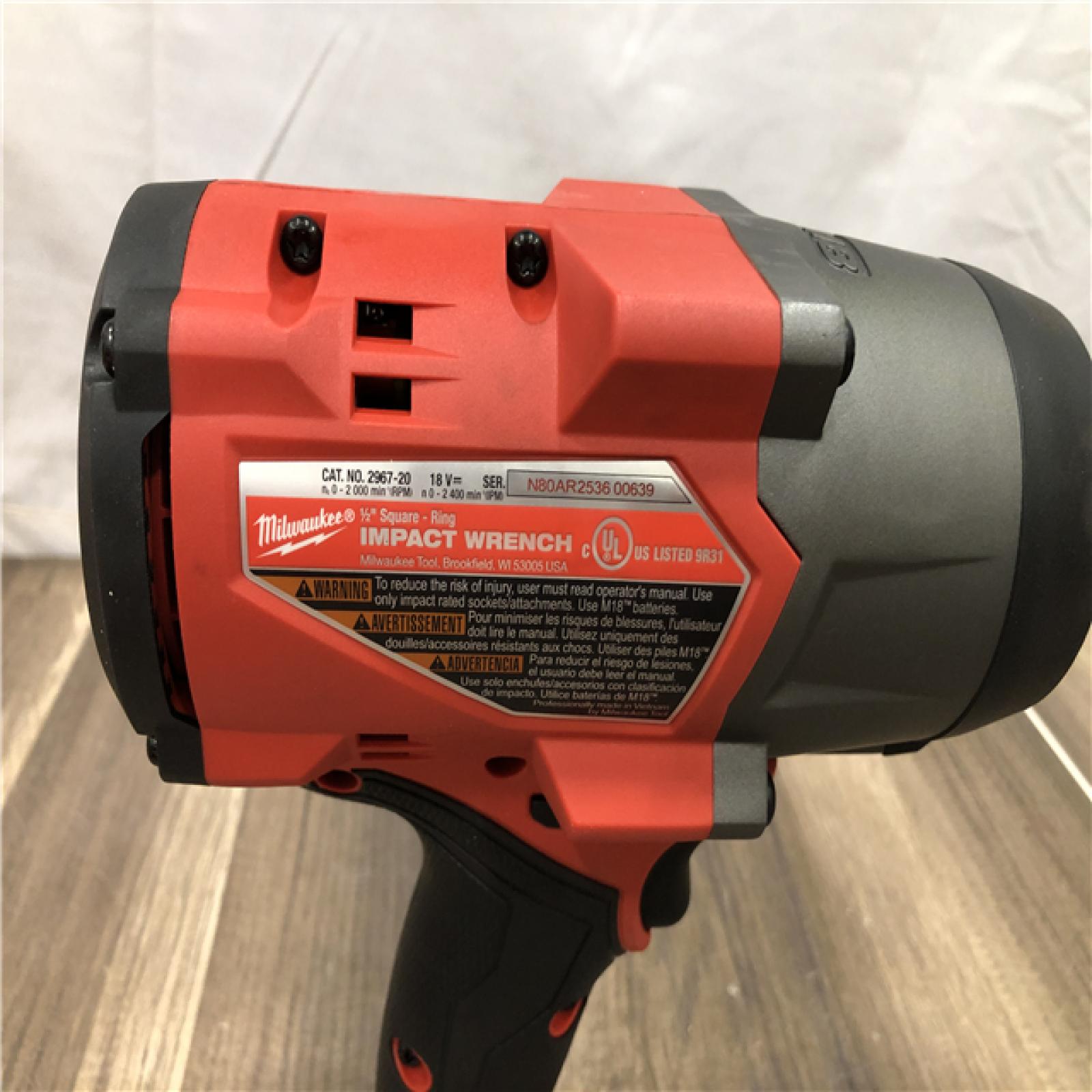 AS-IS Milwaukee FUEL 18V Lithium-Ion Brushless Cordless 1/2 in. Impact Wrench with Friction Ring (Tool-Only)